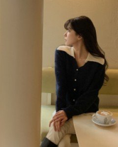 pearl button knit cardigan