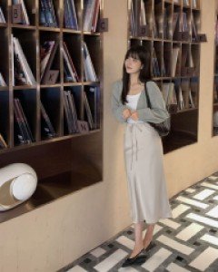 [MADE, CRKO] Blooming Satin Skirt / 2color