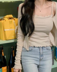 [Same Day Delivery]Ruffle Padded Cardigan Set