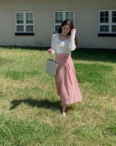 bowknot Pleats Skirt