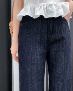 Indigo Linen Denim Pants