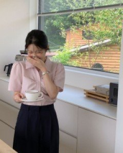 plain shirring blouse