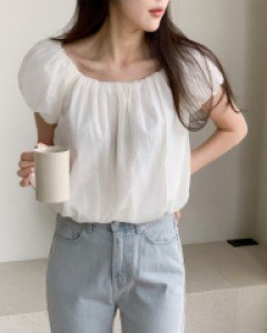 Wrinkle Shirring Blouse