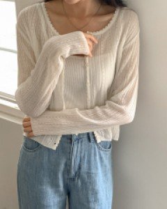 Florey Eyelet Cardigan
