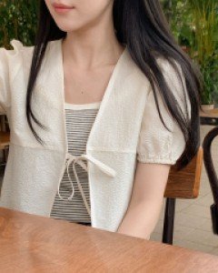 [MADE, CRKO] Vince Seersucker Blouse