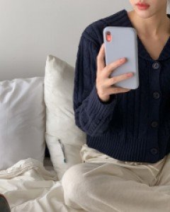 [Early Autumn 10%] Jaming Kara Knit Cardigan / Fall New Items / Between Seasons / Fall Knitwear / Autumn Cardigan / Old Money Look / Guest Look / Work Look