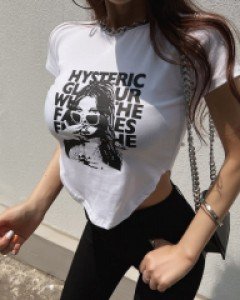 [1337]히스테릭 크롭반팔티