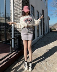 [4194]핑크워싱 큐롯스커트