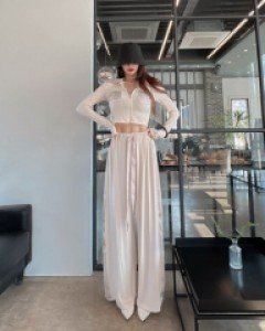 [3341]럭셔리 실키 와이드팬츠