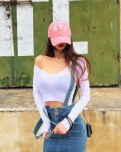 [1254]요기조기 U넥 크롭티