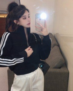 [2477]아디 시보리 크롭집업