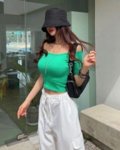 [1294]플리츠 오프 크롭티