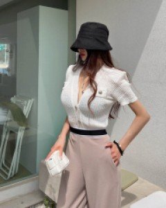 [2220]발* 은장단추 V니트가디건