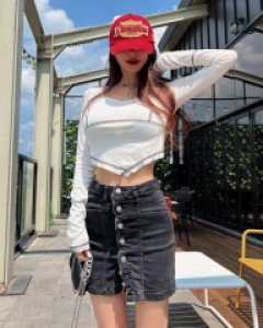 [1130]바스트스티치 크롭티