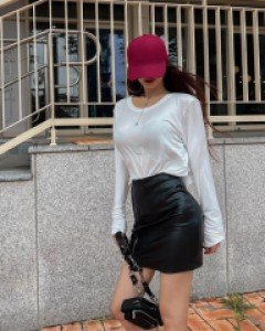 [1217]옆트임 찰랑 박시 크롭티