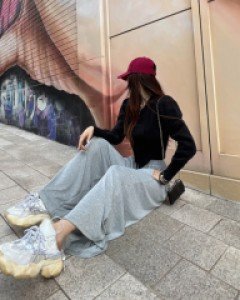 [3398]핀턱디테일 맥시 와이드팬츠