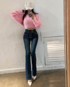 [3018]2웨이스트 하이 부츠컷