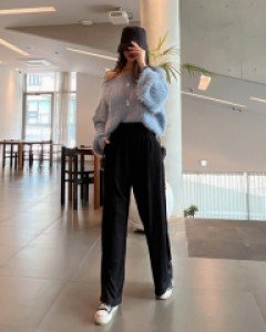 [3306]사이드스트링 와이드 팬츠