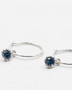 탄생석 은 링귀걸이