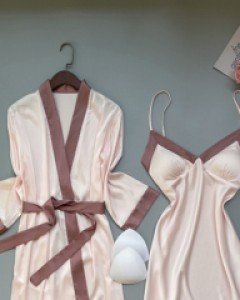 [캡]좋은순간은 천천히 슬립원피스+가운 set