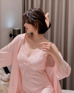 오늘출발 [캡]아이렌 슬립+가운 세트