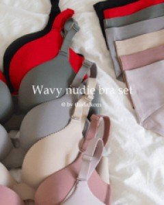2cm [노와이어] 물결누디 브라세트