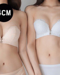 4cm [앞후크/노와이어] 더블후크 오프숄더브라세트