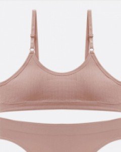 [캡내장] 바디 밀착 브라탑 +  티팬티 세트