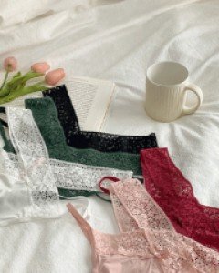 V컷 스트링 레이스팬티