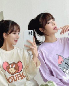 [국내제작] 톰과제리 - 긴팔 투피스홈웨어 파자마