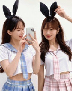 스윗체크 크롭 세라복 - 교복세트