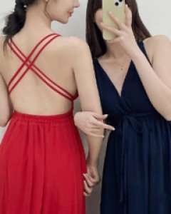 루비 쉬폰드레스 - 커버업 원피스