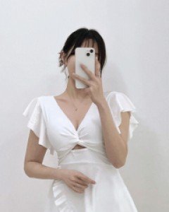 [캡] 윙크로스 - 모노키니 원피스수영복 + 팬츠