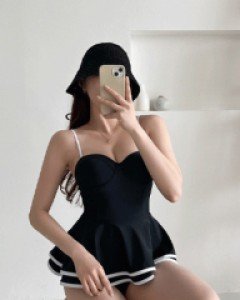 [와이어/캡] 마릴린먼로 모노키니 - 원피스수영복