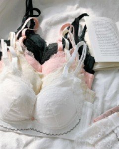 2cm [ABC/노와이어] 매끈윙 레이스 브라팬티 - 브라세트