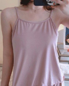 베이직 끈나시홈웨어 - 나시 투피스파자마