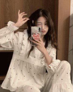 생크림도트 - 코튼 투피스파자마