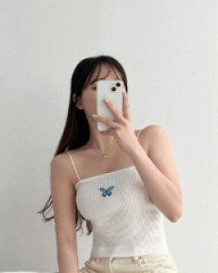 [6컬러] 골지니트 나비 끈나시