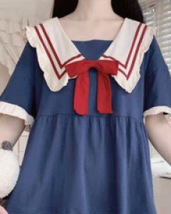 [원피스/투피스] 큐트세일러 - 반팔파자마세트