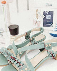 민트 샤벳 스트랩 샌들(230~245사이즈까지)