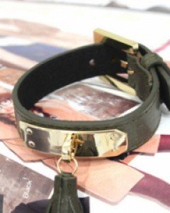 시크 태슬 벨트형 가죽 뱅글