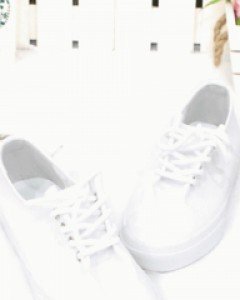 [피팅슈즈 90% 세일]퓨어 화이트 셔링 스니커즈(피팅사이즈-230)