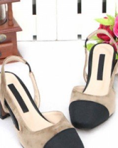 [피팅슈즈 90% 세일]프리미엄 배색 스웨이드 슬링백 슈즈(피팅사이즈-230)