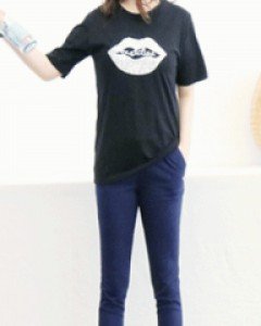 소프트 홀릭 네이비 7부 트레이닝 팬츠