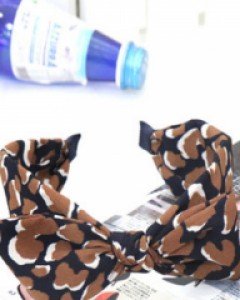 고저스 와이어 리본 레오파드 헤어밴드