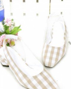 [피팅슈즈 90% 세일]프리미엄 체크 슬링백 슈즈(피팅사이즈-230)