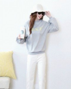 마이걸 그레이스 그레이 루즈핏 맨투맨