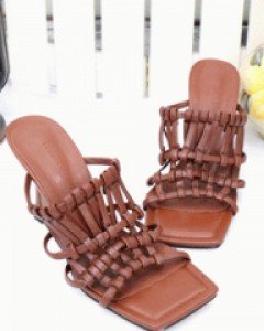 유니크 핸드메이드 그물매듭 스퀘어 슬라이드 샌들(230사이즈 주문가능)