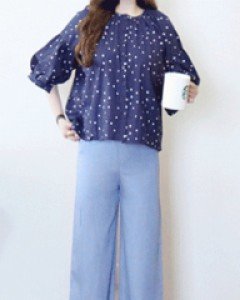 나의 감성...통 일자 밴딩 데님 팬츠