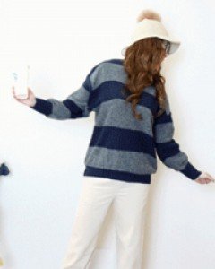 홀릭 베이지 버튼 비조 코듀로이 배기 밴딩 팬츠